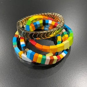 Four Summer Rainbow 🌈 Enamel Bracelets Package